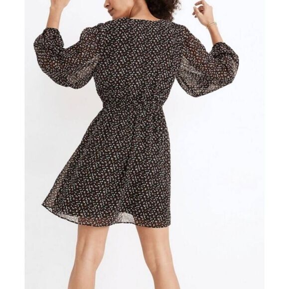 Madewell  Floral Mini Dress (Re)sourced Georgette Button-FrontSize S - Picture 2 of 11